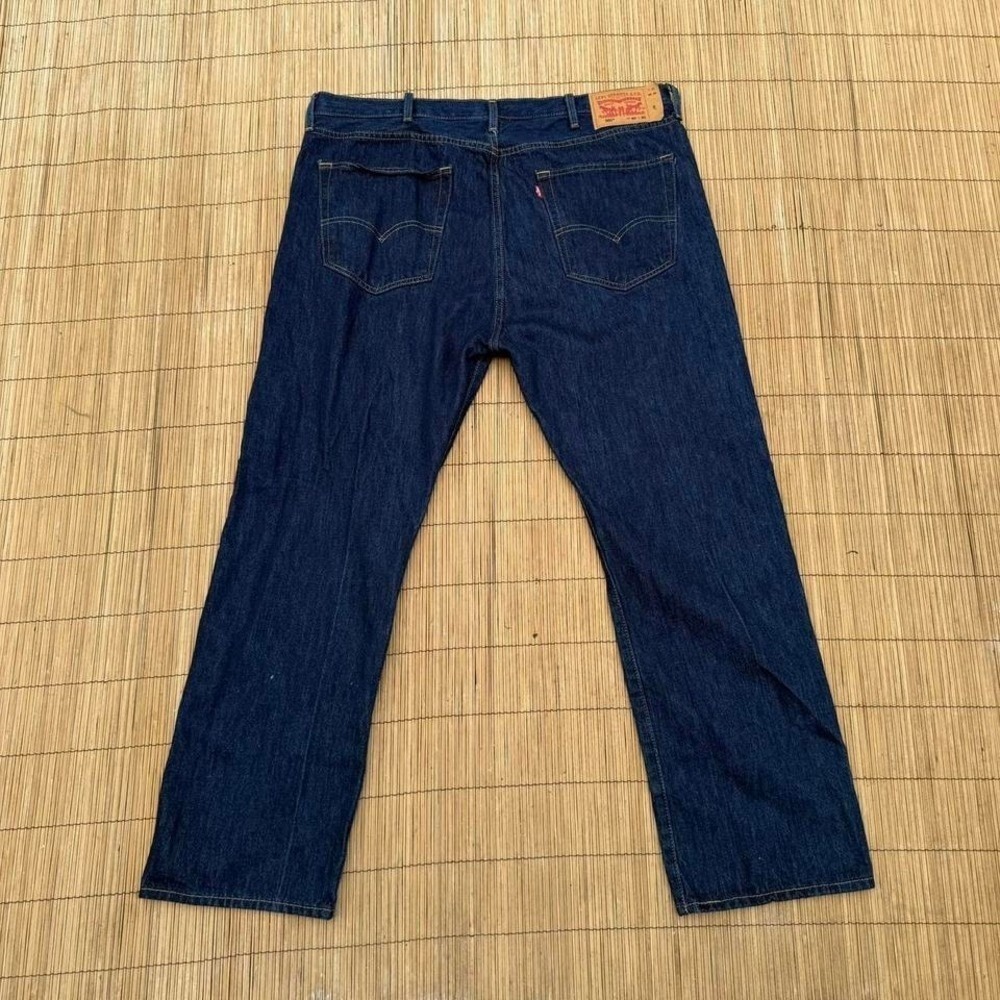 Levi's 501 Original Fit Jeans Mens Size W40 L30 Denim Dark‎ Wash Straight Leg